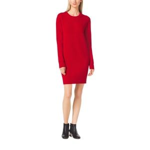 Michael Kors Red Wool/Cashmere Sweater Dress